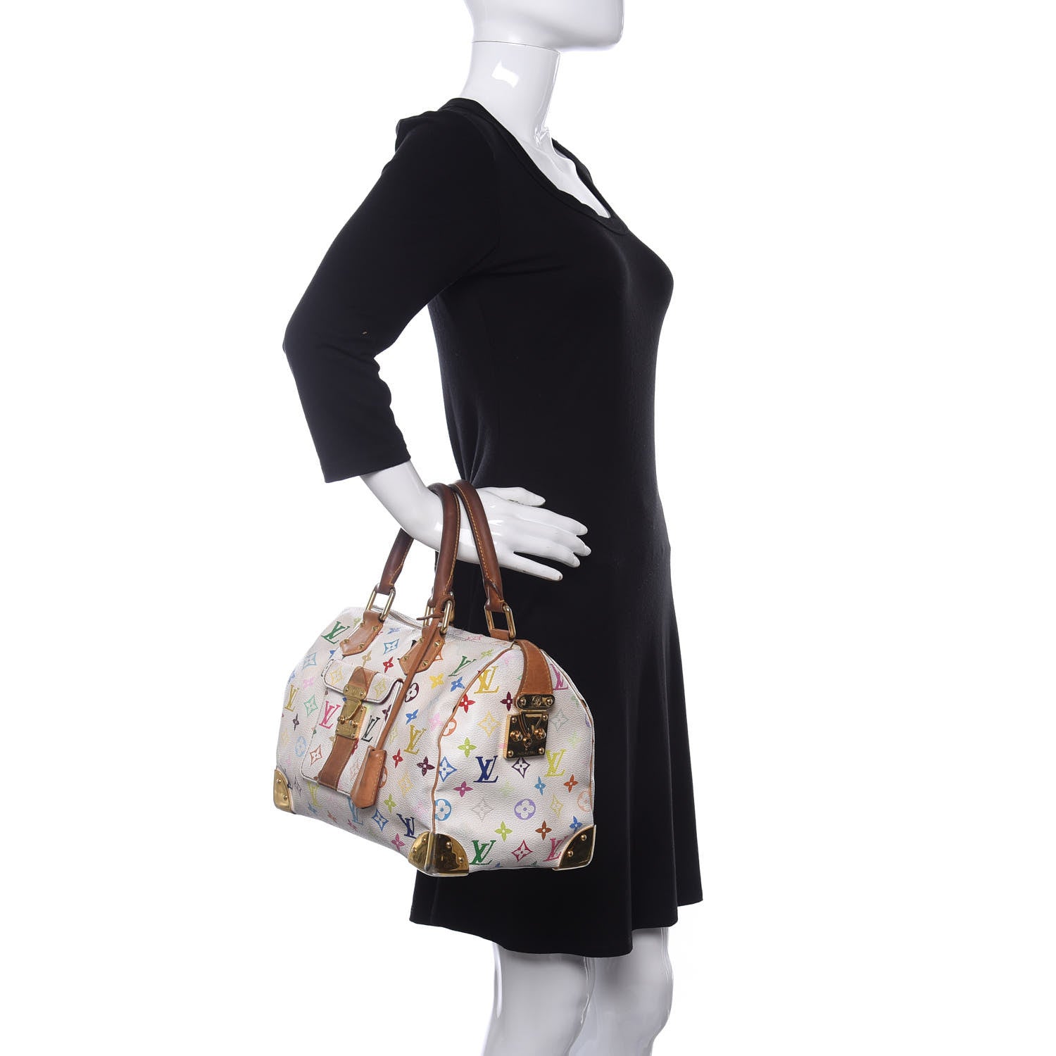 Louis Vuitton Monogram Multicolor Speedy 30 White 2 of 20