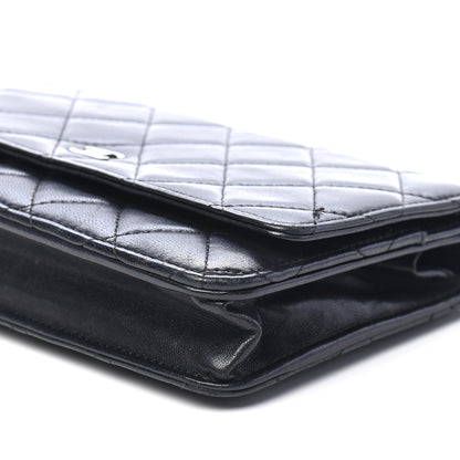 Chanel Lambskin Quilted Wallet On Chain WOC Black 10 of 10