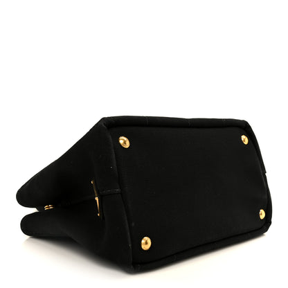 Prada Canapa Small Logo Tote Black Talco 4 of 13