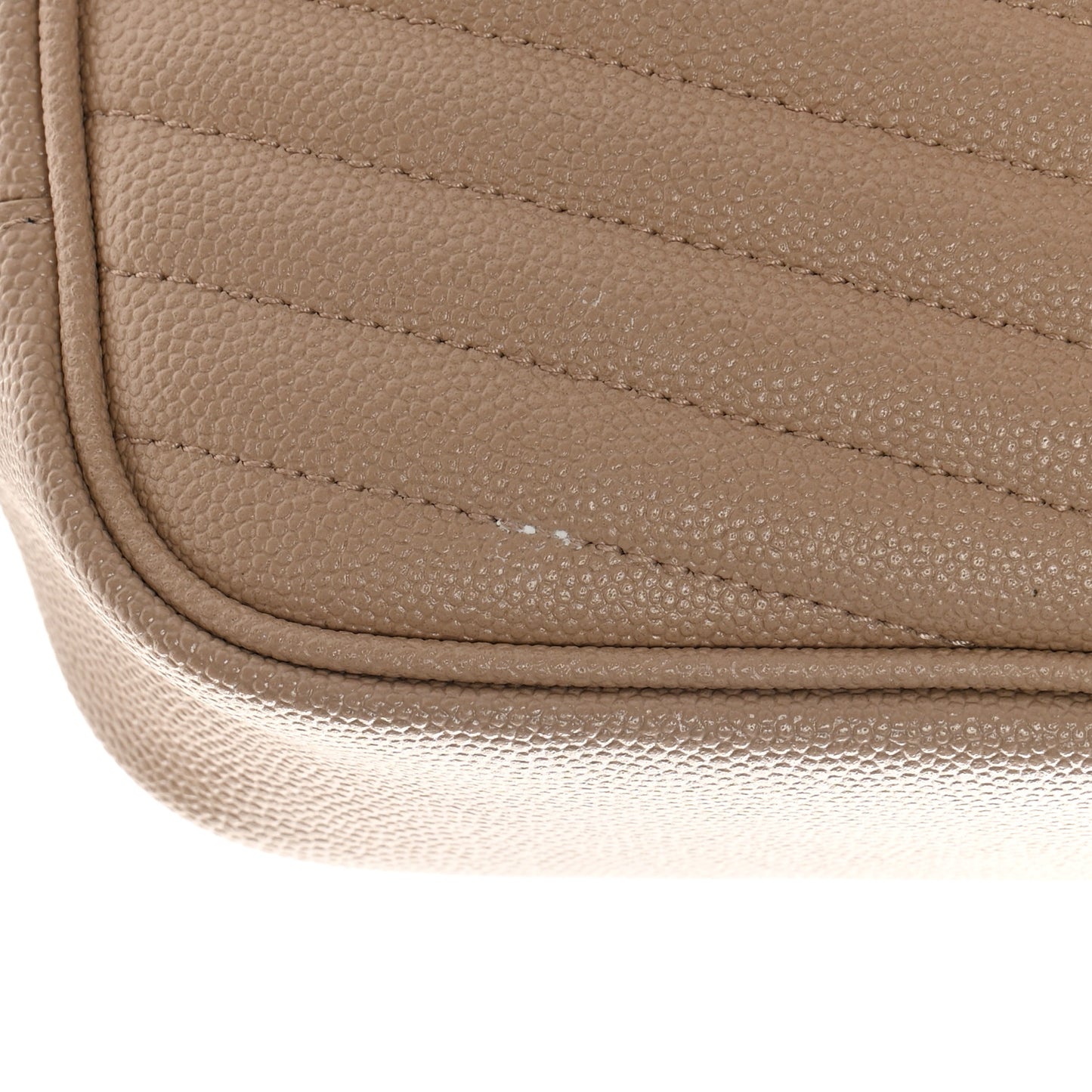 Grain De Poudre Matelasse Monogram Mini Lou Camera Bag Dark Beige