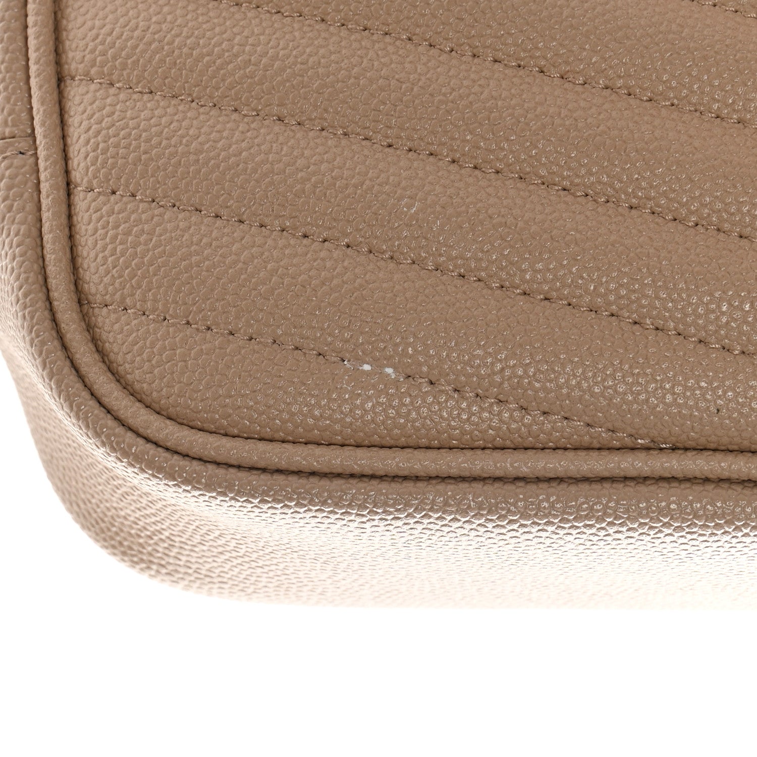 Saint Laurent Grain De Poudre Matelasse Monogram Mini Lou Camera Bag Dark Beige 12 of 12
