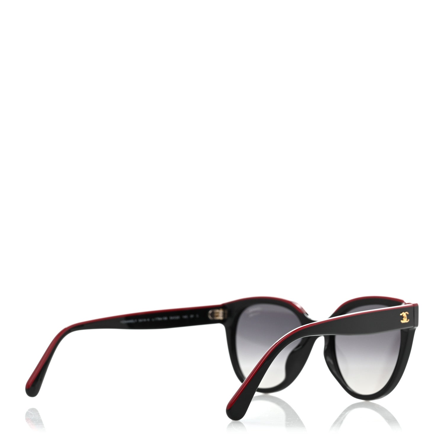Chanel Acetate CC Butterfly Sunglasses 5414 Black Red 3 of 7