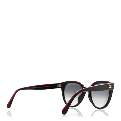 Chanel Acetate CC Butterfly Sunglasses 5414 Black Red 3 of 7