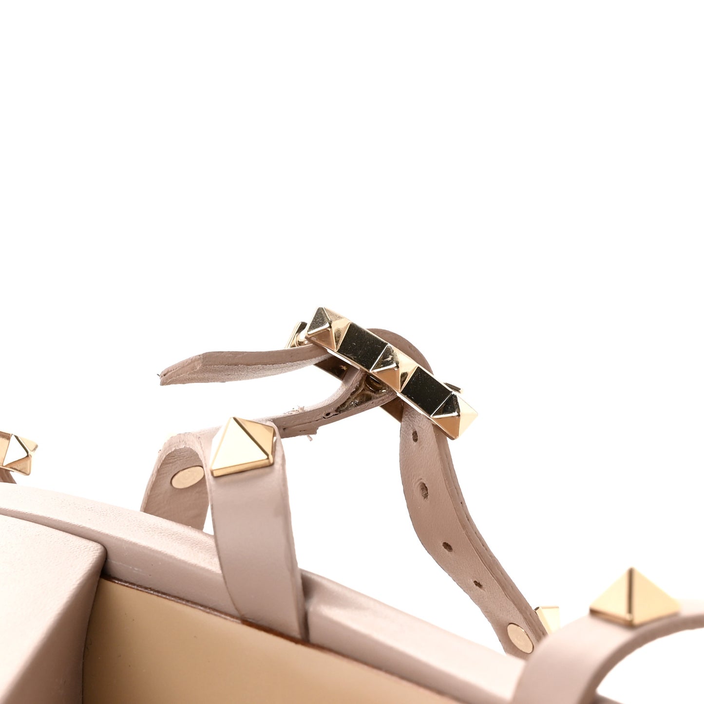 Calfskin Rockstud 60mm City Sandals 40 Poudre