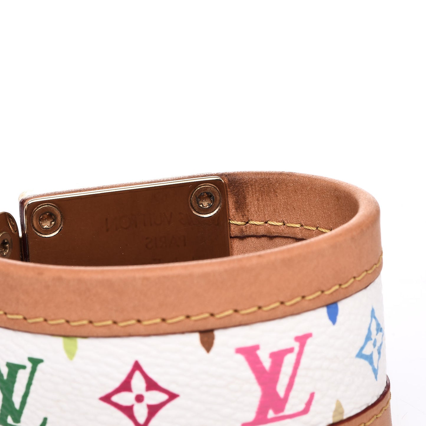 Monogram Multicolor S Lock Bracelet White
