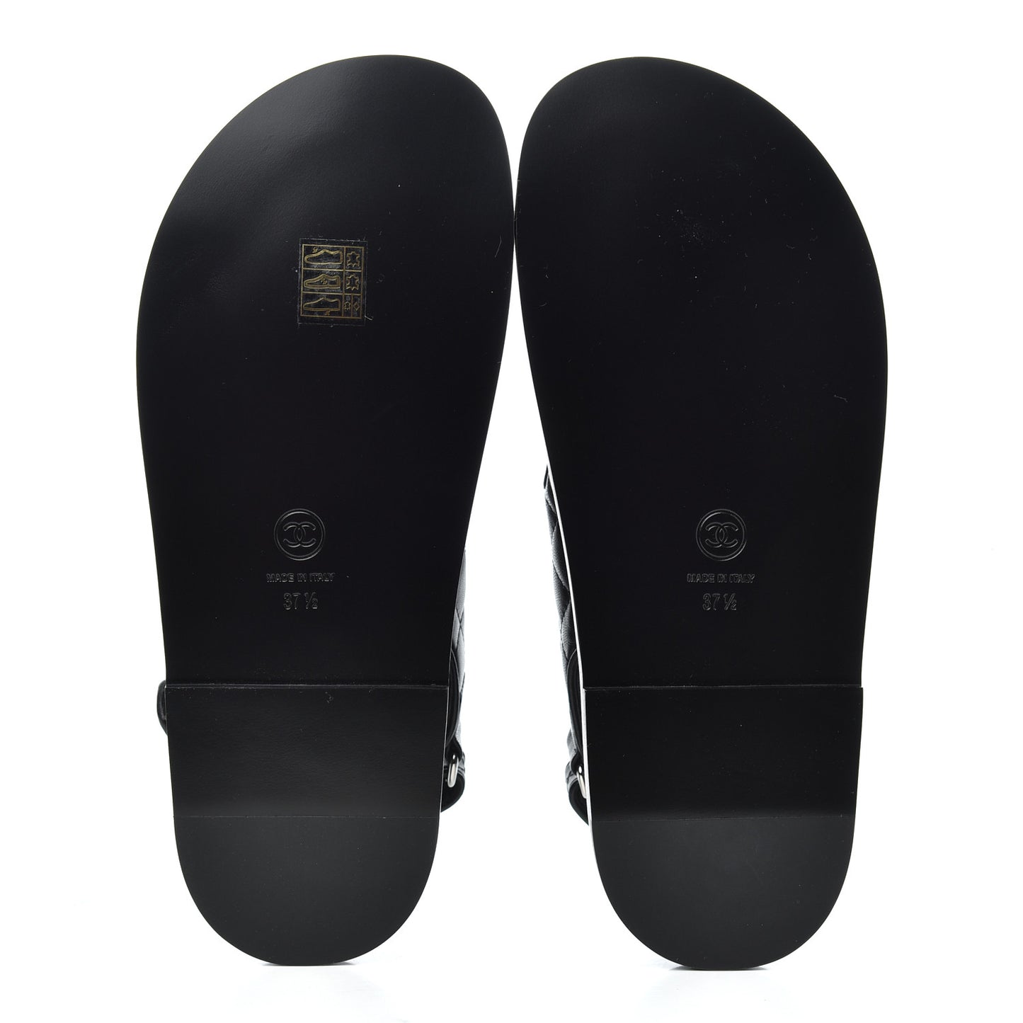 Lambskin Velcro Dad Sandals 37.5 Black