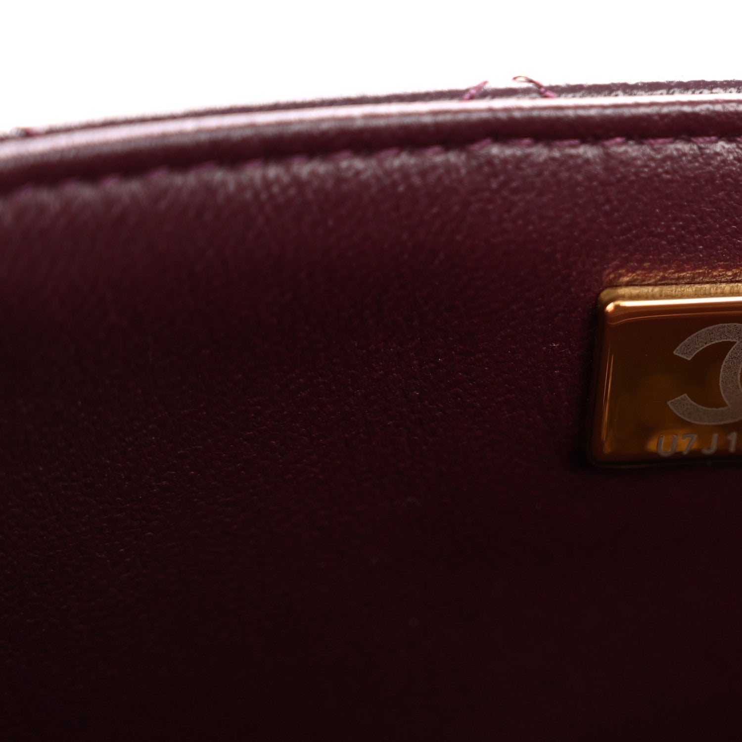 Chanel Lambskin Quilted Mini Rectangular Flap Dark Purple 7 of 12