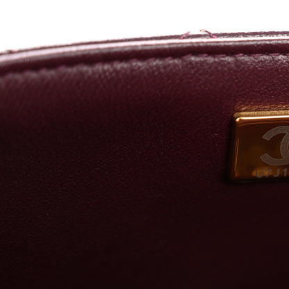 Chanel Lambskin Quilted Mini Rectangular Flap Dark Purple 7 of 12
