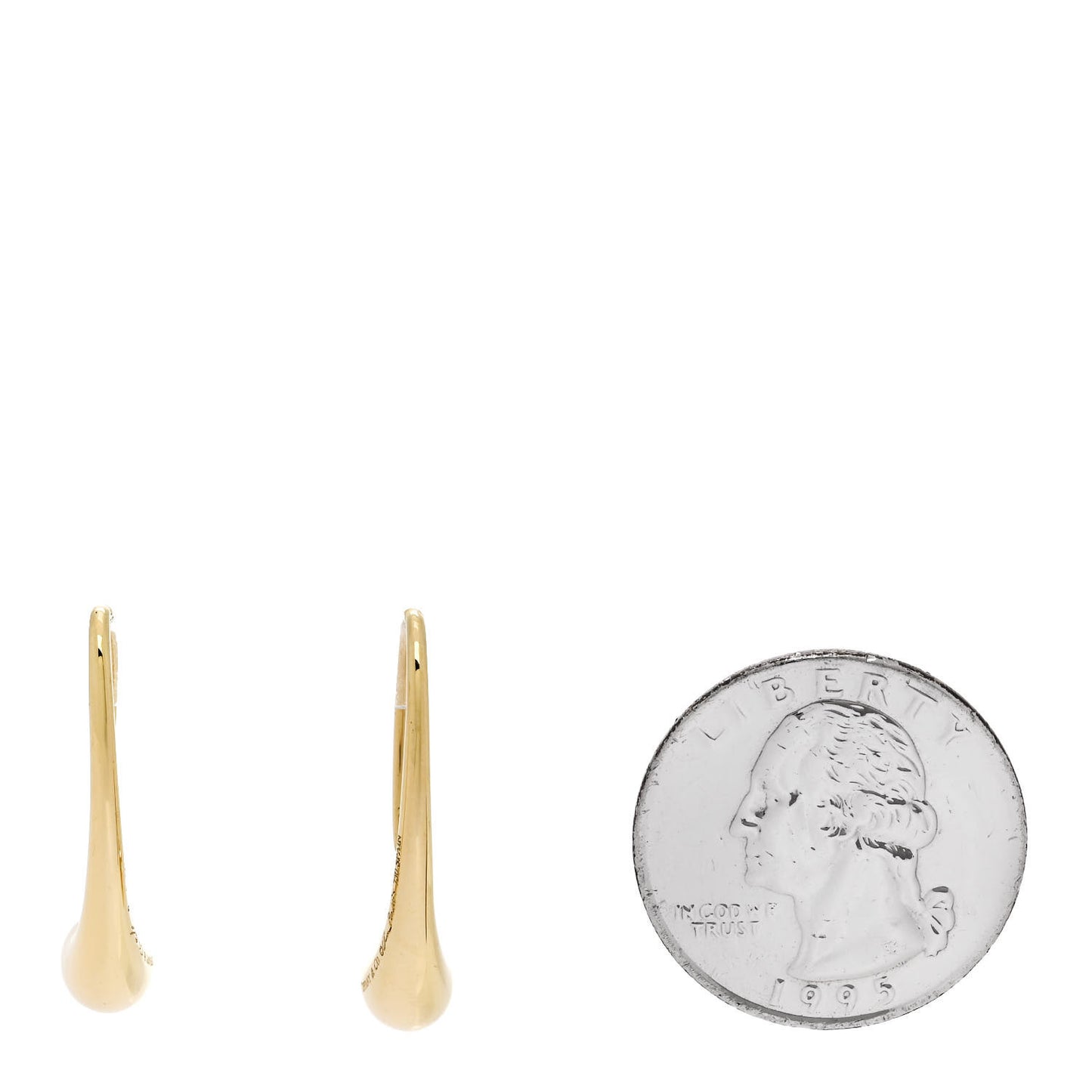 18K Yellow Gold Elsa Peretti Teardrop Hoop Earrings