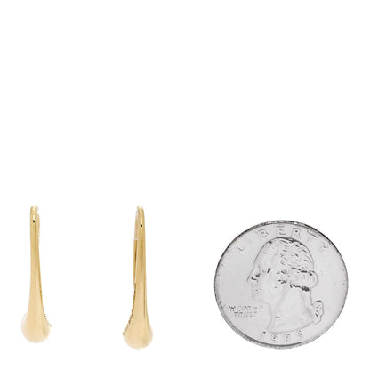 Tiffany 18K Yellow Gold Elsa Peretti Teardrop Hoop Earrings 2 of 4