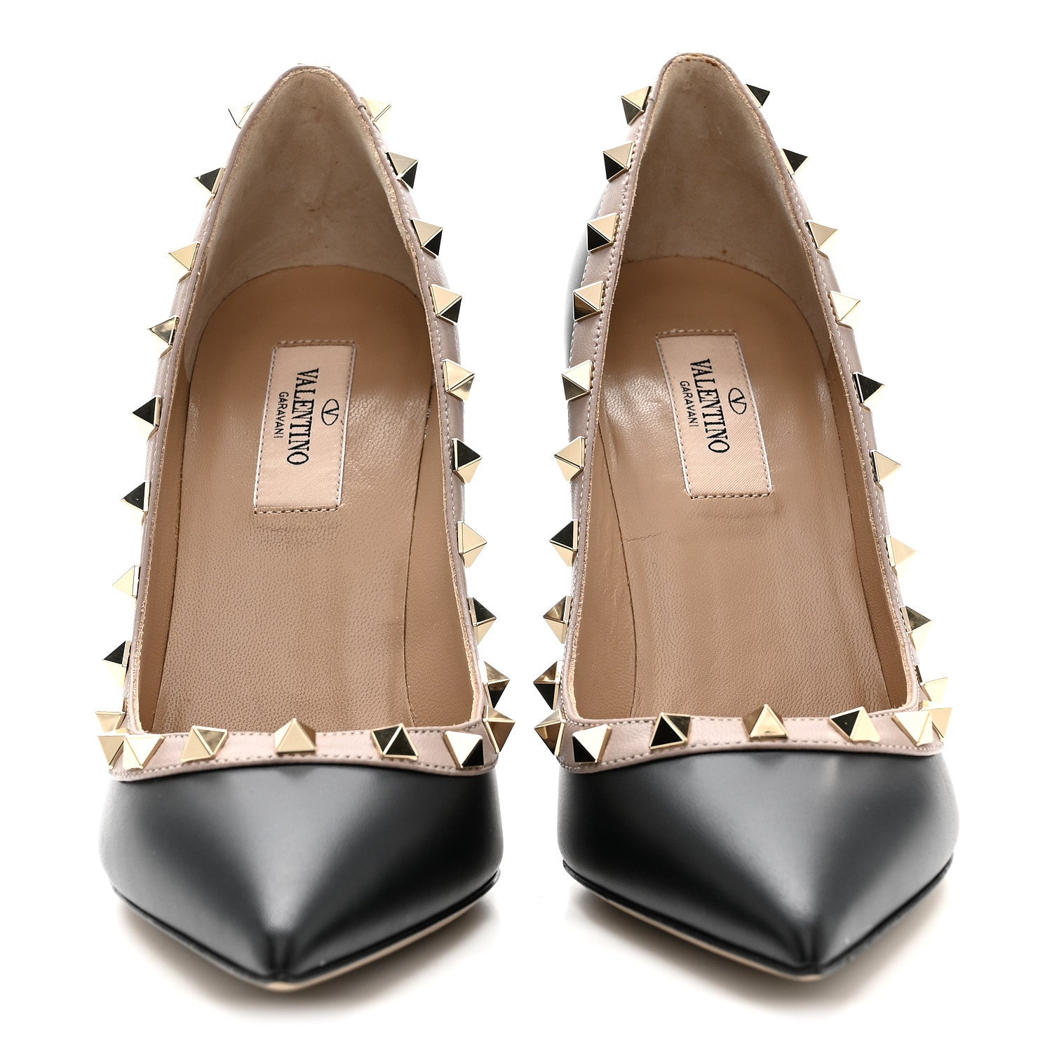 Valentino Garavani Nappa Rockstud 100mm Pumps 37 Black Poudre 3 of 9