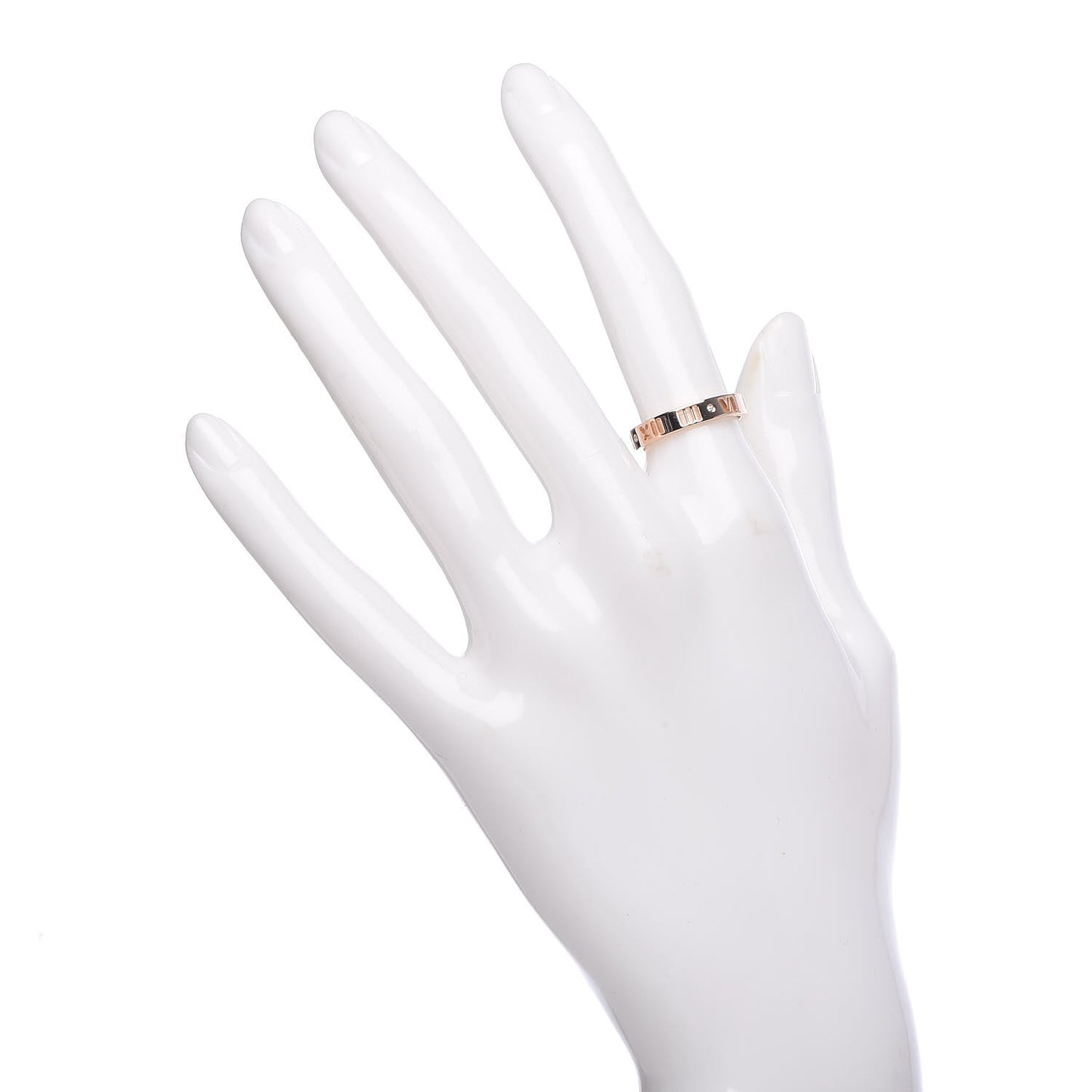 18K Rose Gold Diamond Atlas Pierced Ring 50 5.25