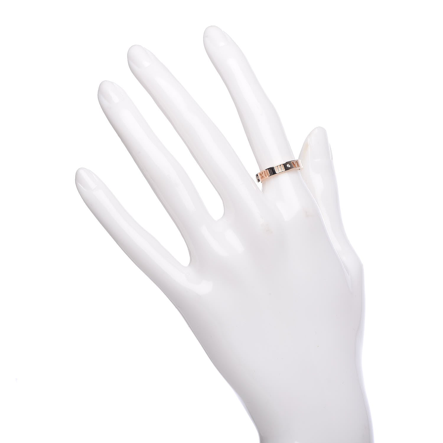 Tiffany 18K Rose Gold Diamond Atlas Pierced Ring 50 5.25 2 of 5