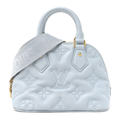 Louis Vuitton Calfskin Bubblegram Alma BB Ice Blue 1 of 10