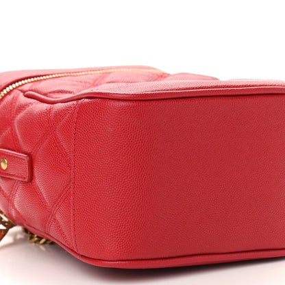 Saint Laurent Grain de Poudre Quilted 80's Vanity Bag Red 7 of 8