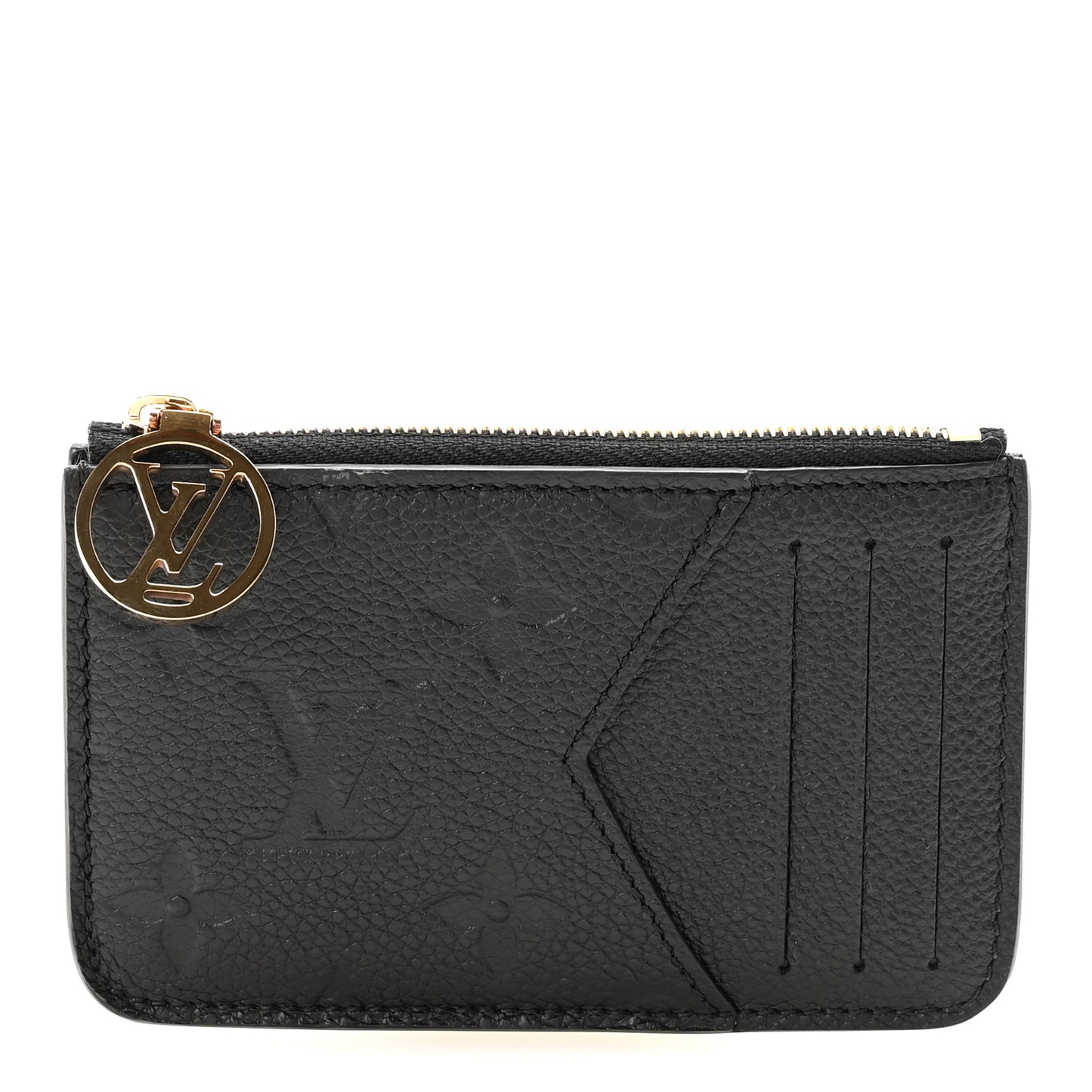 Empreinte Monogram Zipped Romy Card Holder Black