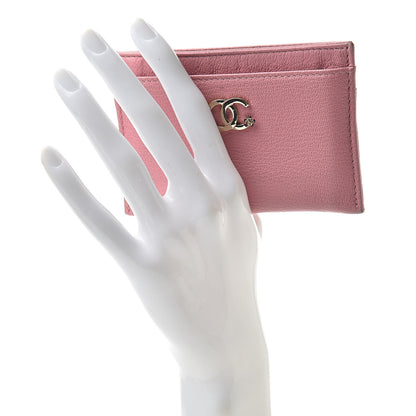 Chanel Goatskin CC Card Holder Pink 2 of 13