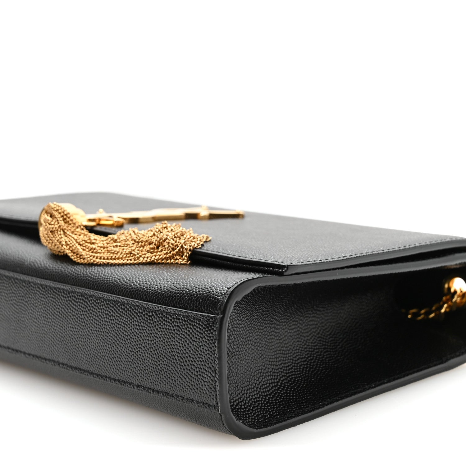 Saint Laurent Grain De Poudre Medium Classic Monogram Kate Tassel Satchel Black 9 of 9