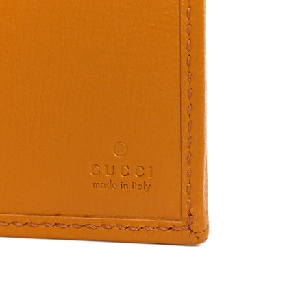 Gucci GG Supreme Monogram Azalea Calfskin Retro Interlocking G Passport Case Beige Yellow 6 of 7