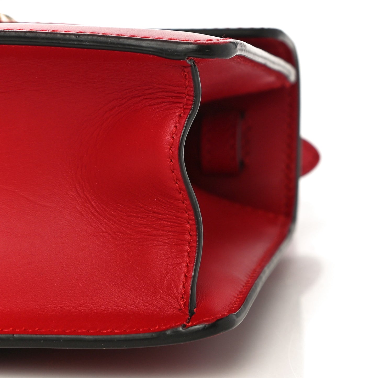 Calfskin Mini Sylvie Top Handle Bag Hibiscus Red