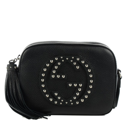 Gucci Pebbled Calfskin Studded Small Soho Disco Bag Black 1 of 7