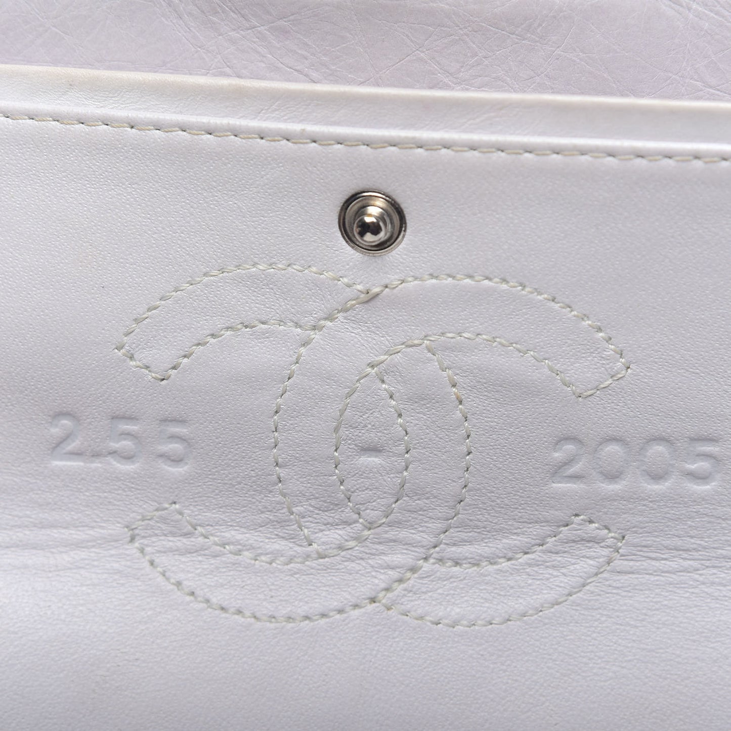 Aged Calfskin 50th Anniversary 2.55 Reissue 224 Flap White