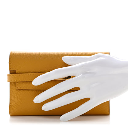 Hermes Epsom Medium Kelly Wallet Jaune Ambre 2 of 8