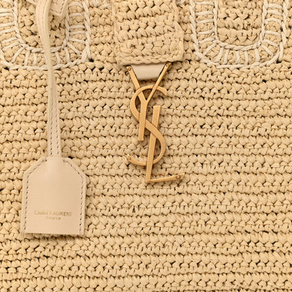 Saint Laurent Raffia Baby Monogram Downtown Cabas Naturale 8 of 12