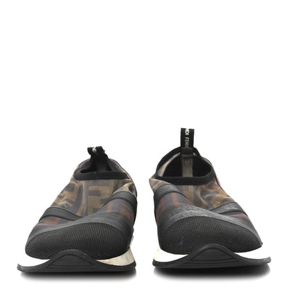 Fendi Technical Mesh Tulle FF Slip On Sneaker 37.5 Red Tobacco 3 of 11