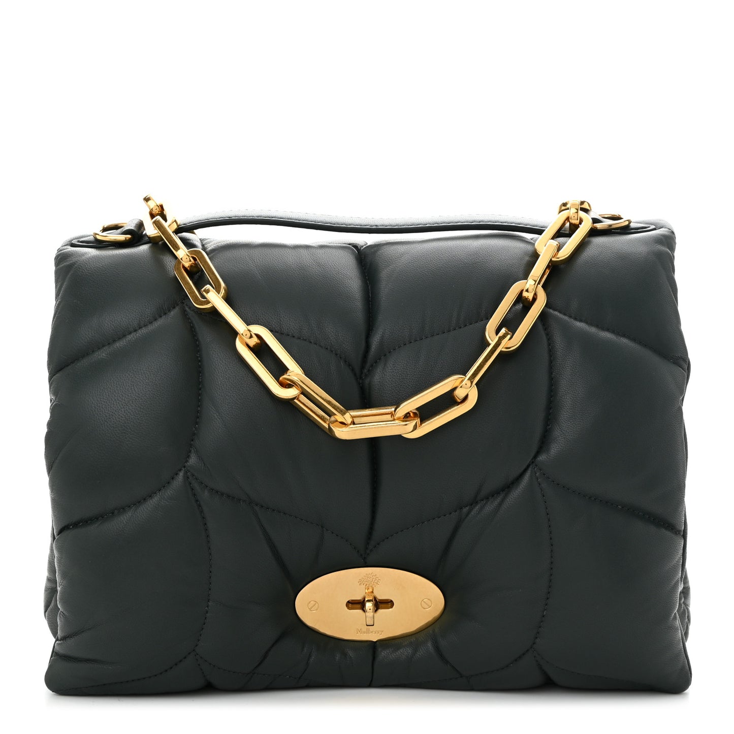 Nappa Pillow Quilted Little Softie Bag Mulberry Green