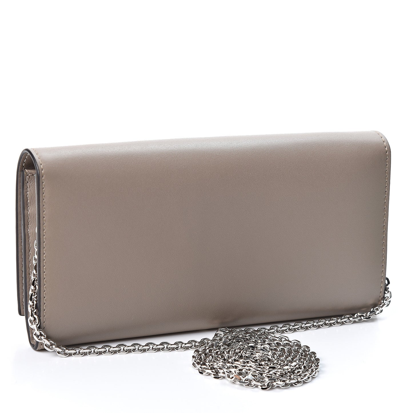 Vitello Liberty Century Lucido By The Way Continental Wallet On Chain Tortora