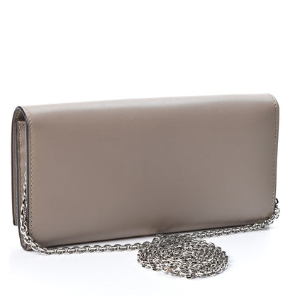 Fendi Vitello Liberty Century Lucido By The Way Continental Wallet On Chain Tortora 2 of 9