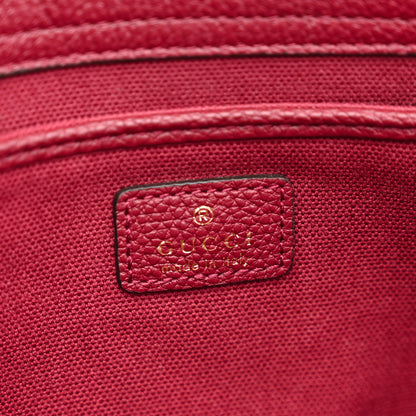 Gucci Pebbled Calfskin Small Jackie Tote Ancora Red 6 of 11