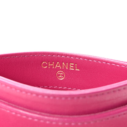 Chanel Goatskin Timeless CC Card Holder Fuchsia 6 of 9