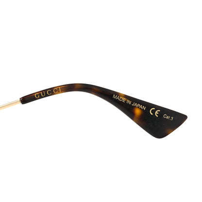 Gucci Metal Round Frame Sunglasses GG0061S Green Red 5 of 9