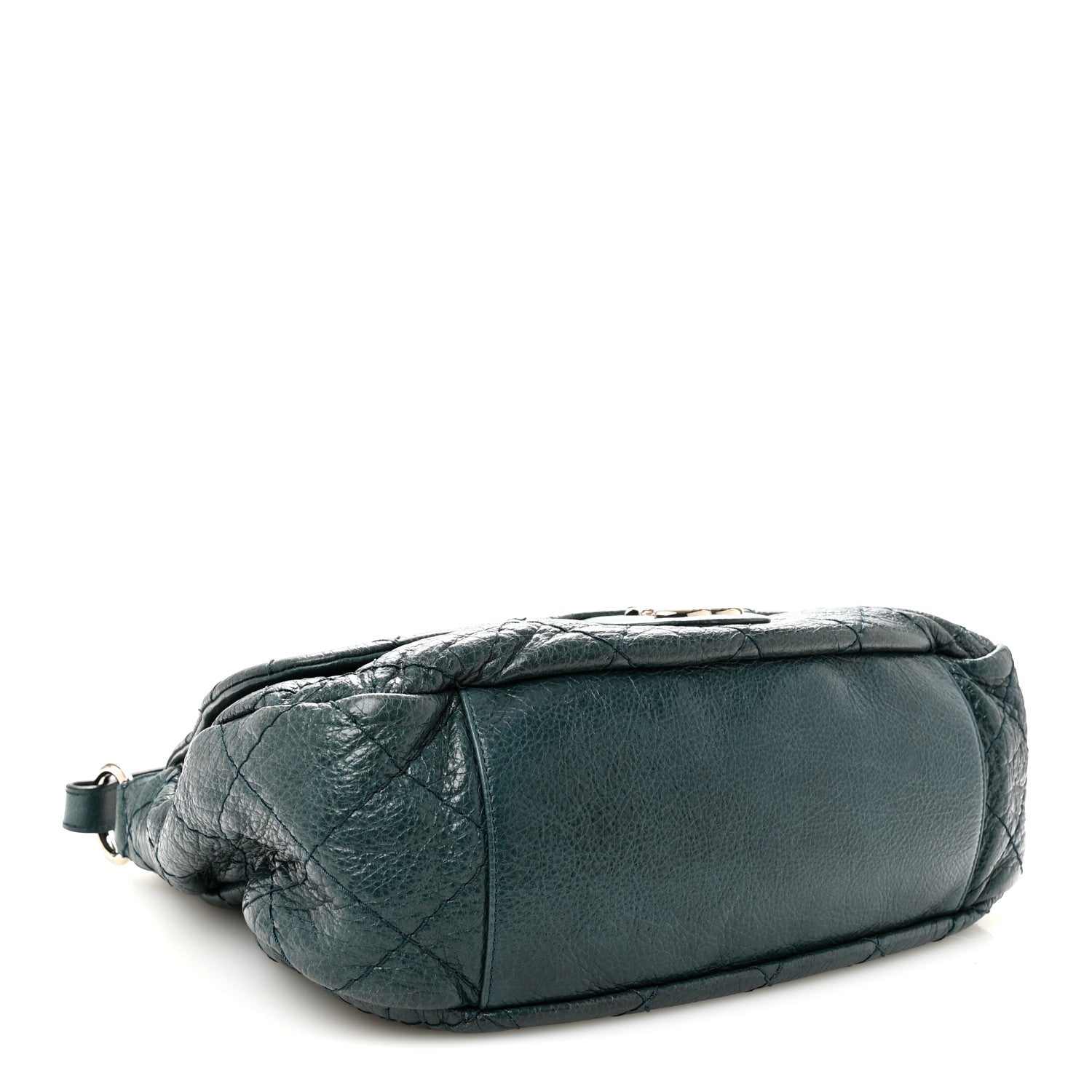 Chanel Glazed Calfskin Stitched XL On The Road Flap Blue 4 of 10