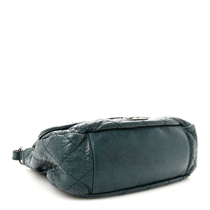 Chanel Glazed Calfskin Stitched XL On The Road Flap Blue 4 of 10