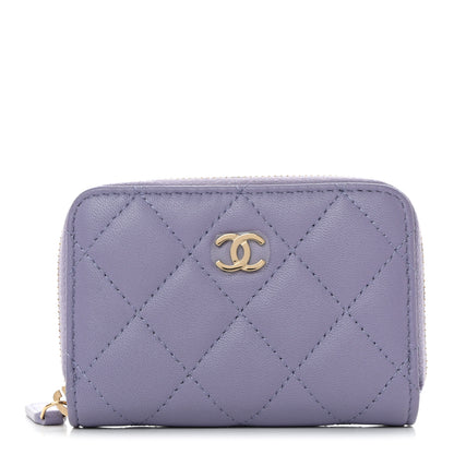 Chanel Caviar Quilted Zip Coin Purse Light Purple 1 of 8
