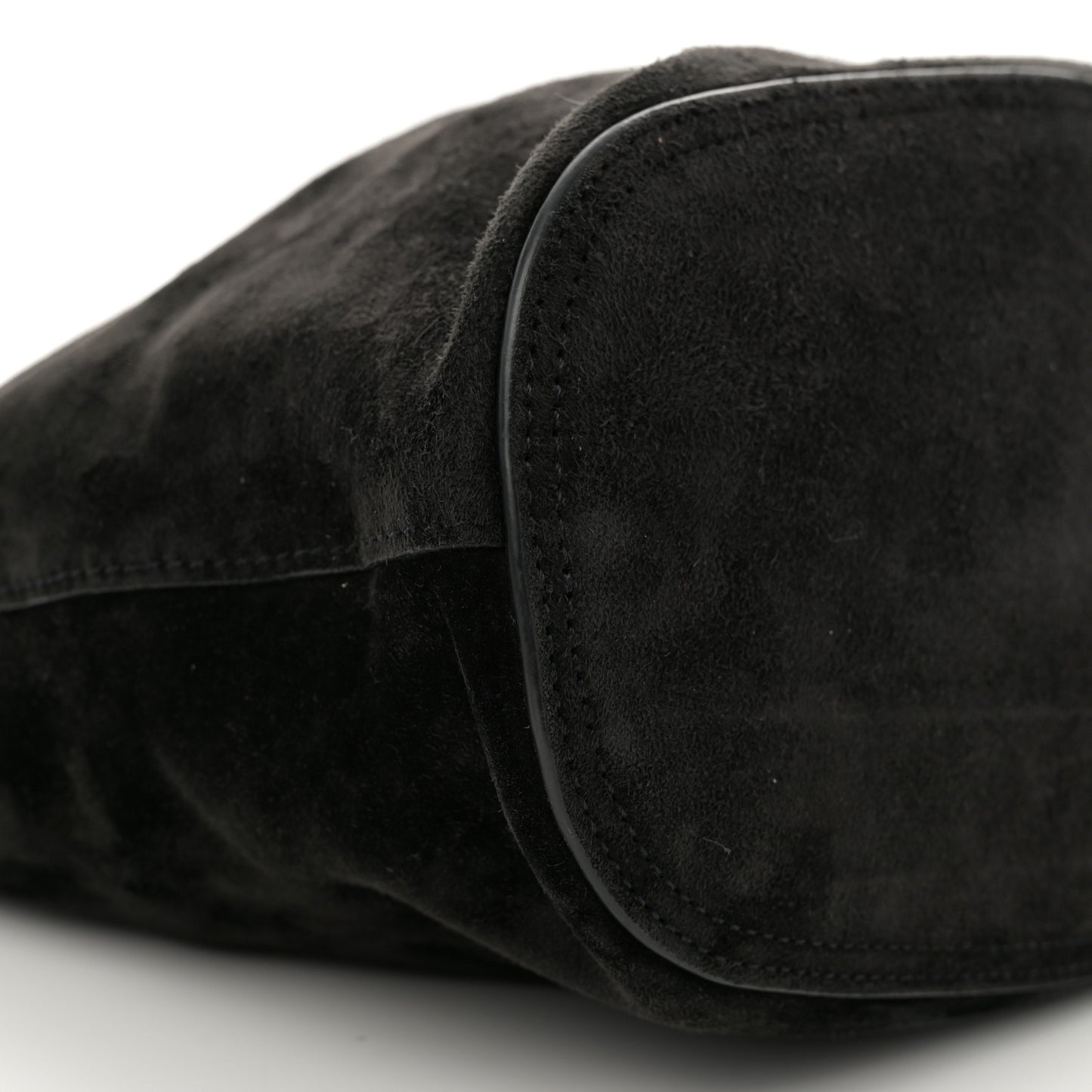 Suede Bindle Bag Black