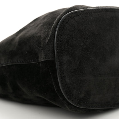 The Row Suede Bindle Bag Black 7 of 8
