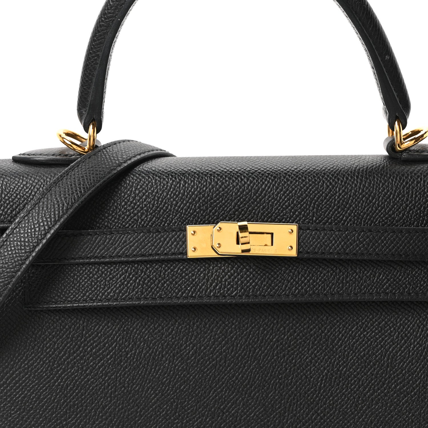 Hermes Epsom Kelly Sellier 25 Black 7 of 10