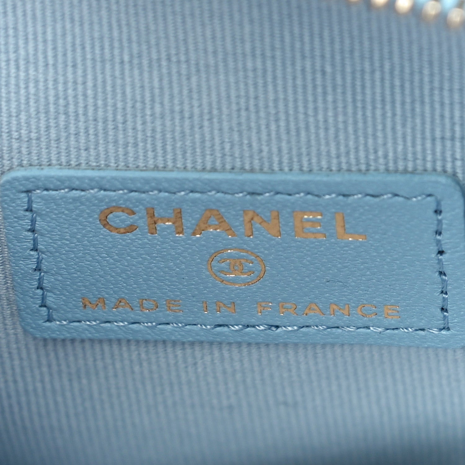 Chanel Lambskin Quilted CC In Love Heart Clutch With Chain Light Blue 4 of 10
