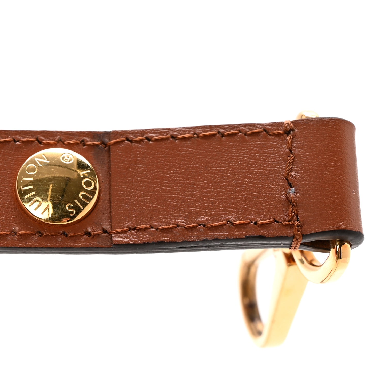 lv brown calfskin strap