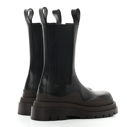 Bottega Veneta Calfskin The Tire Chelsea Boots 35.5 Black Camping 4 of 6