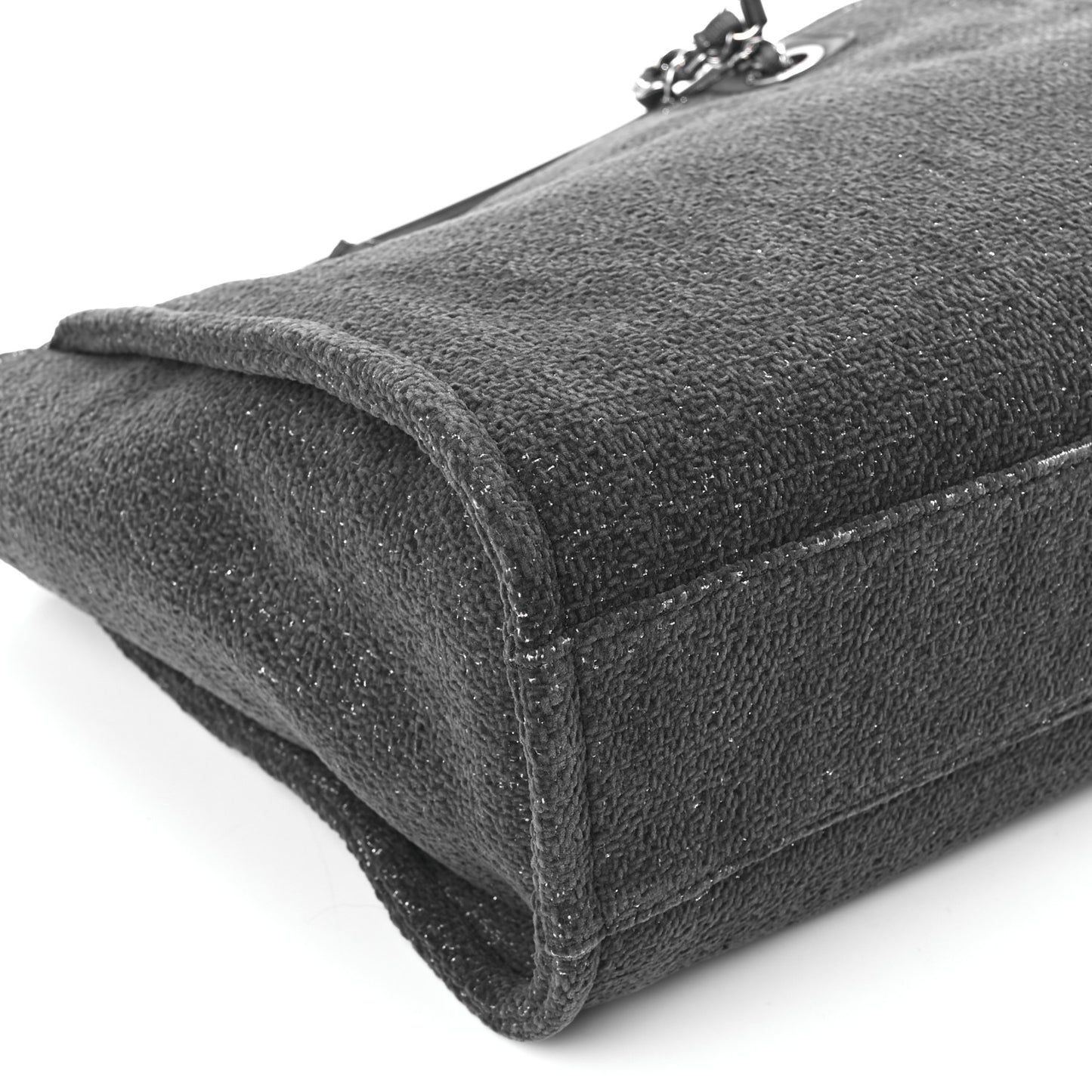 Lurex Boucle Small Deauville Tote Grey