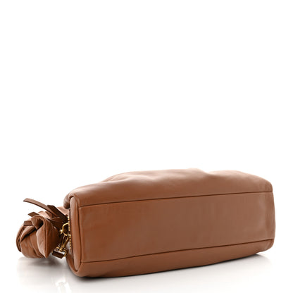Miu Miu Nappa Knot Top Handle Shoulder Bag Cognac 4 of 11