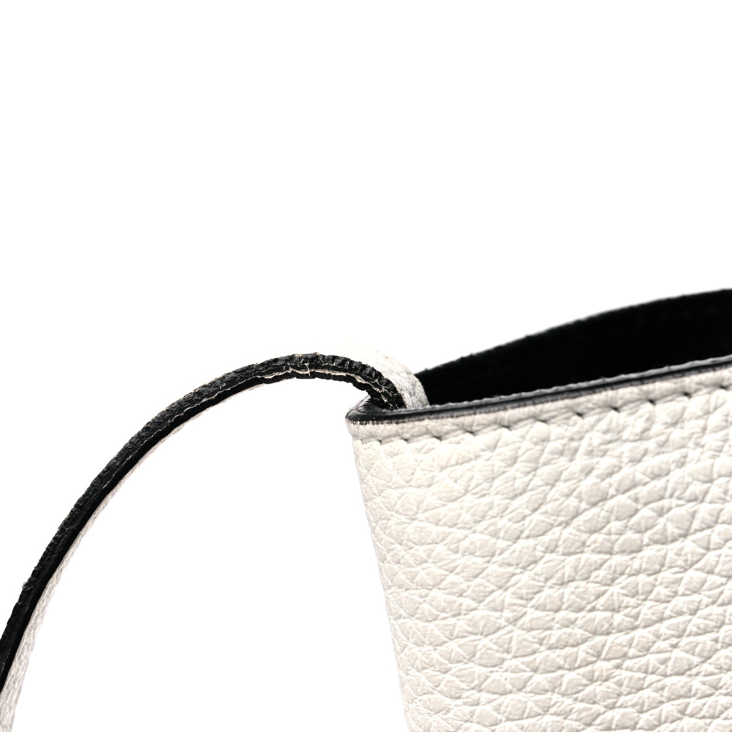 Celine Grained Calfskin Medium Horizontal Cabas Phantom White 14 of 14