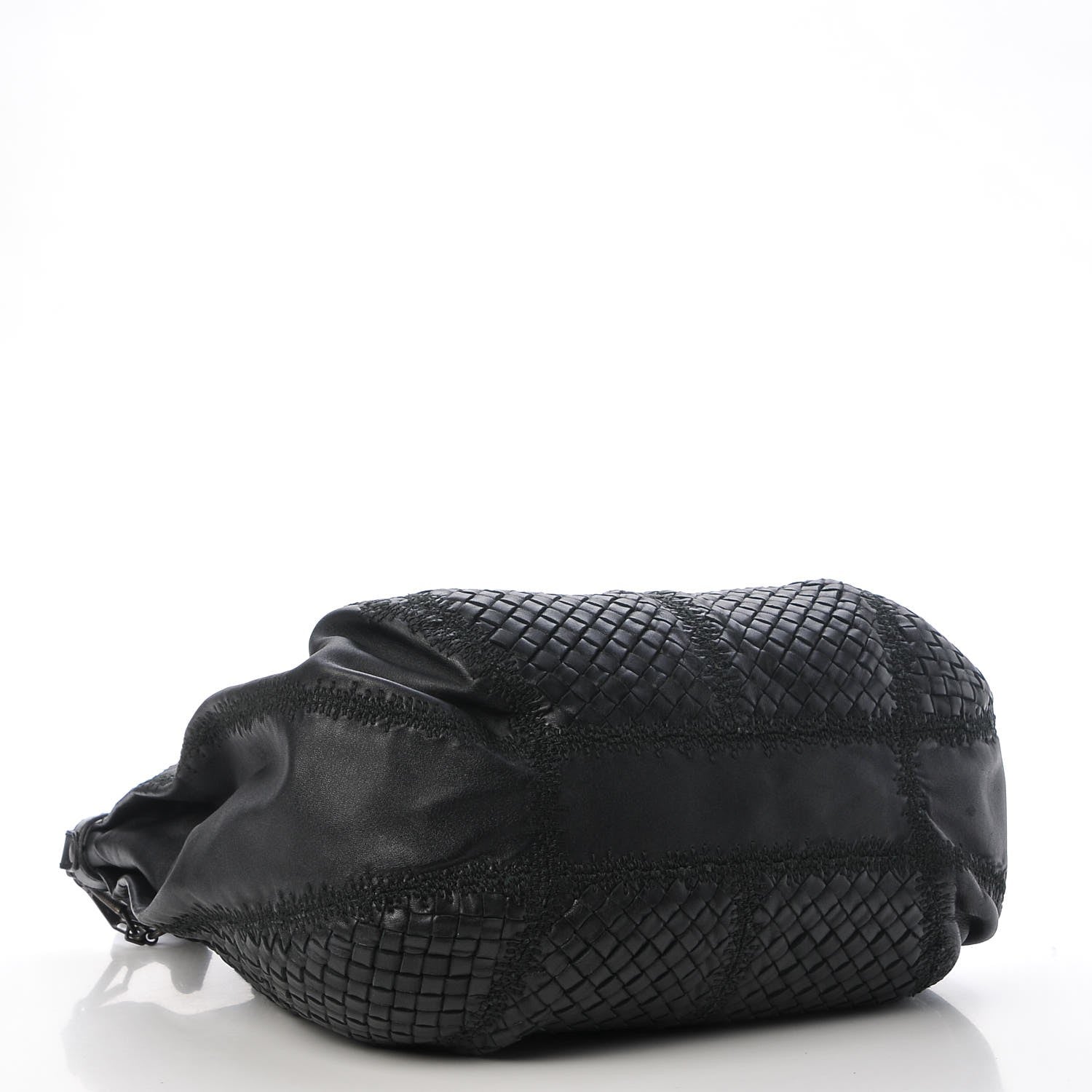 Bottega Veneta Lambskin Intrecciato Embroidered Tote Black 5 of 10