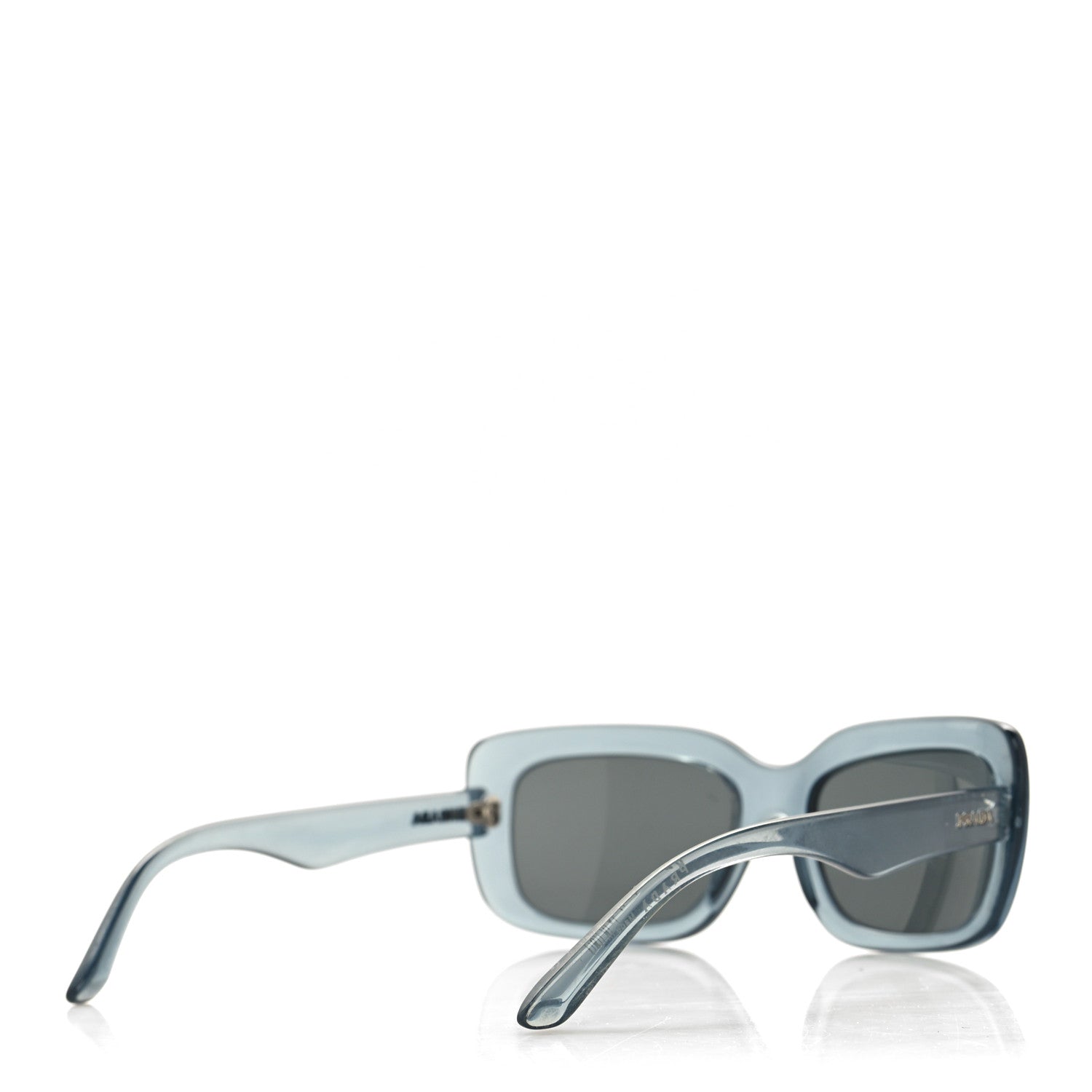 Prada Acetate Square Sunglasses SPR 23M Transparent Blue 4 of 9