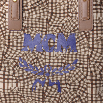 MCM Visetos Large Liz Reversible Shopper Tote Cognac 15 of 15